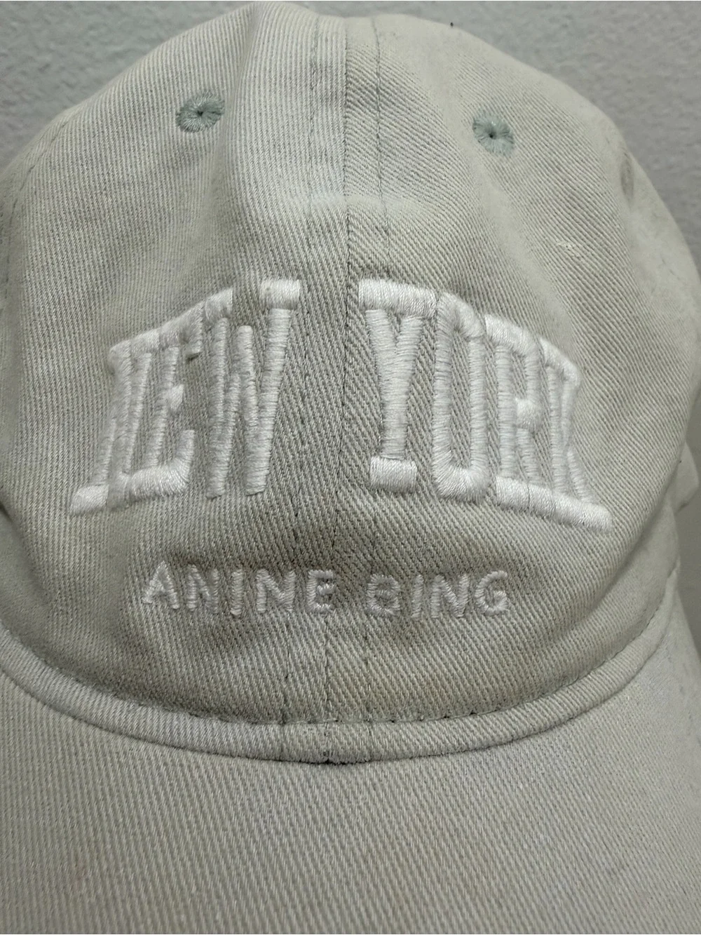 Anine Bing NEW YORK Embroidered baseball cap